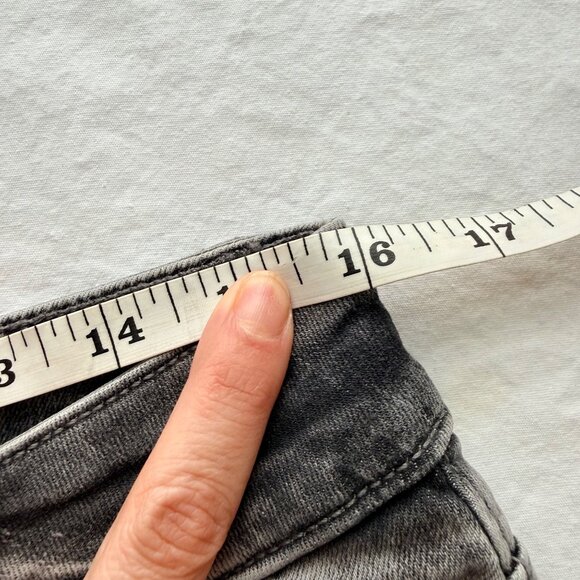 M Jeans Maurices Super Skinny High Rise Curvy Fit Gray Denim Jeans M Short - Picture 8 of 10